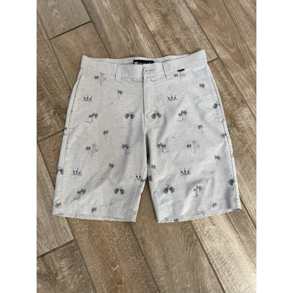 Travis Mathew Shorts Mens 30in Palm Tree Beer Parrot Tropical Print Golf
